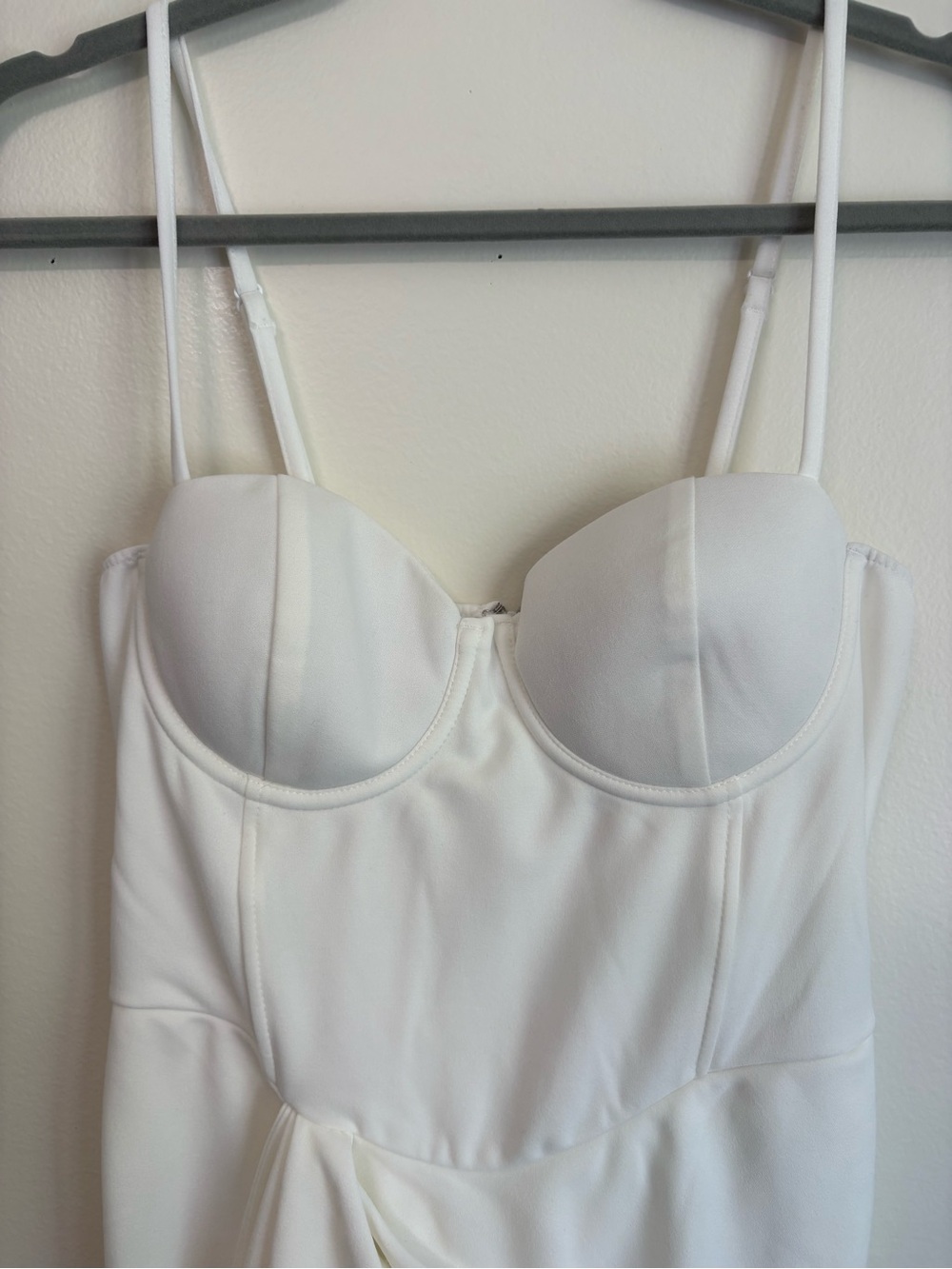 Windsor White Sweetheart Ruffle Slim Crepe Formal Midi Dress Sz M NWT - Picture 7 of 16